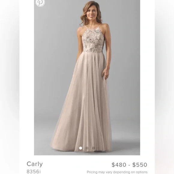 what type of bridesmaid dress for body type Watters WToo Bridal Dress 12716 – Alexandra's Boutique main image 1